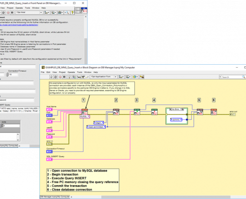 Labview database connection oracle mysql
